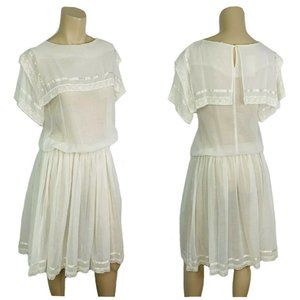 Vtg Jessica McClintock GUNNE SAX Prairie Dress S